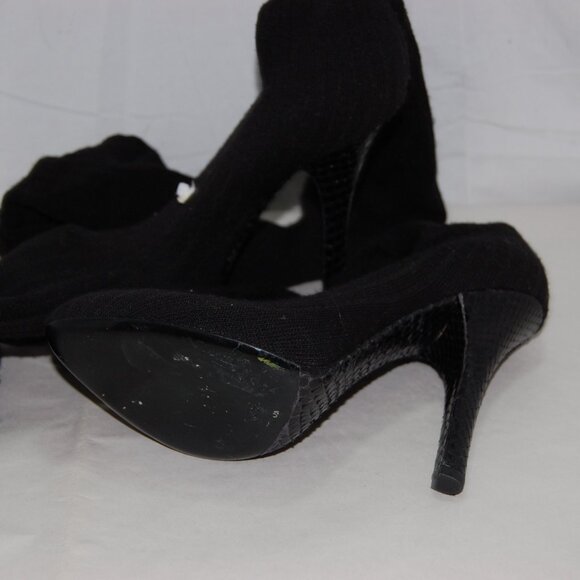 $1250❤️39/US8 DOLCE & GABBANA Stretch Socks Over knee Thigh High Heels Boots OTK - Picture 11 of 12